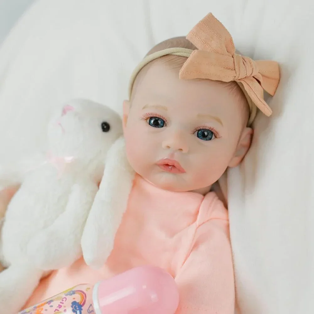 🆕18inch Realistic Full Vinyl Body Newborn Baby Dolls Girl Doll With Accessories